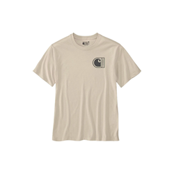 T-shirt leggera relaxed fit con grafica C OAT MILK